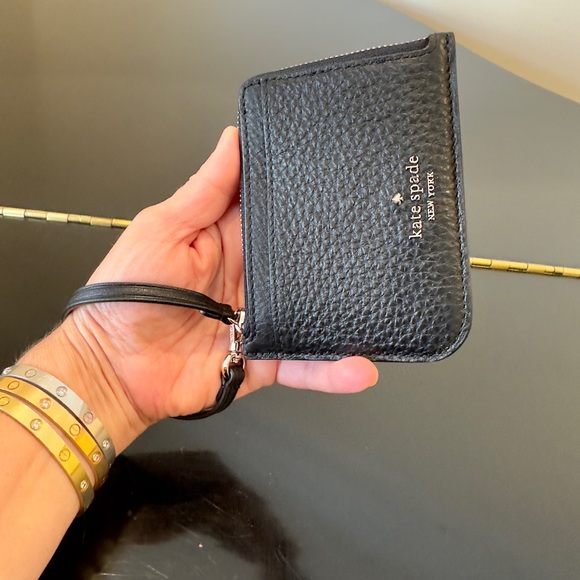 NWT Authentic Luxury Classic Preppy Small Card Holder Wristlet Key Ring Wallet - Picture 5 of 17